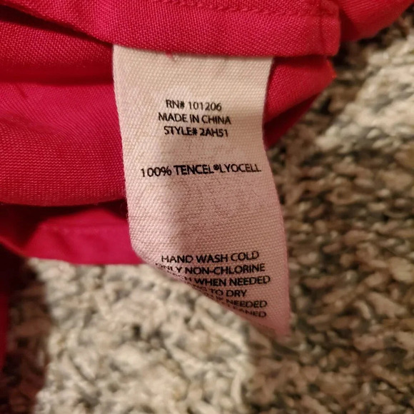 Soft Surroundings Washed Tencel Asymmetrical Hem Tunic Pink S - Picture 2 of 5